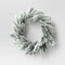 20" Flocked Pine Artificial Christmas Wreath Snowy Winter Door Decoration